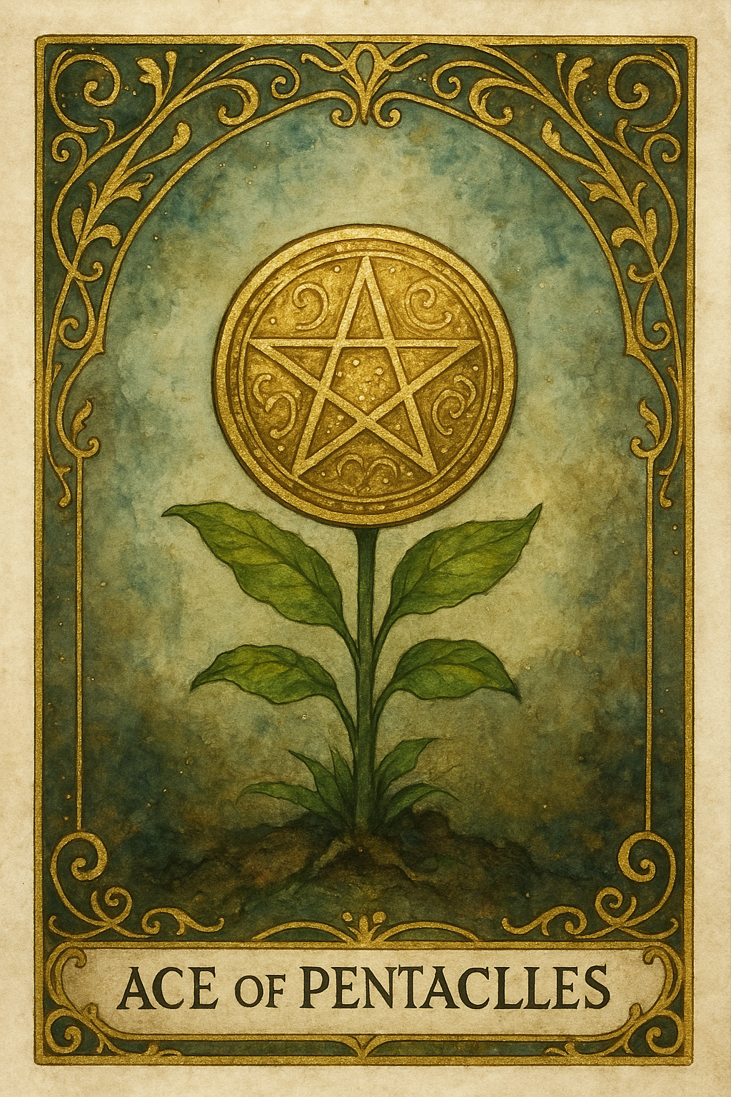 Ace of Pentacles Tarot Card